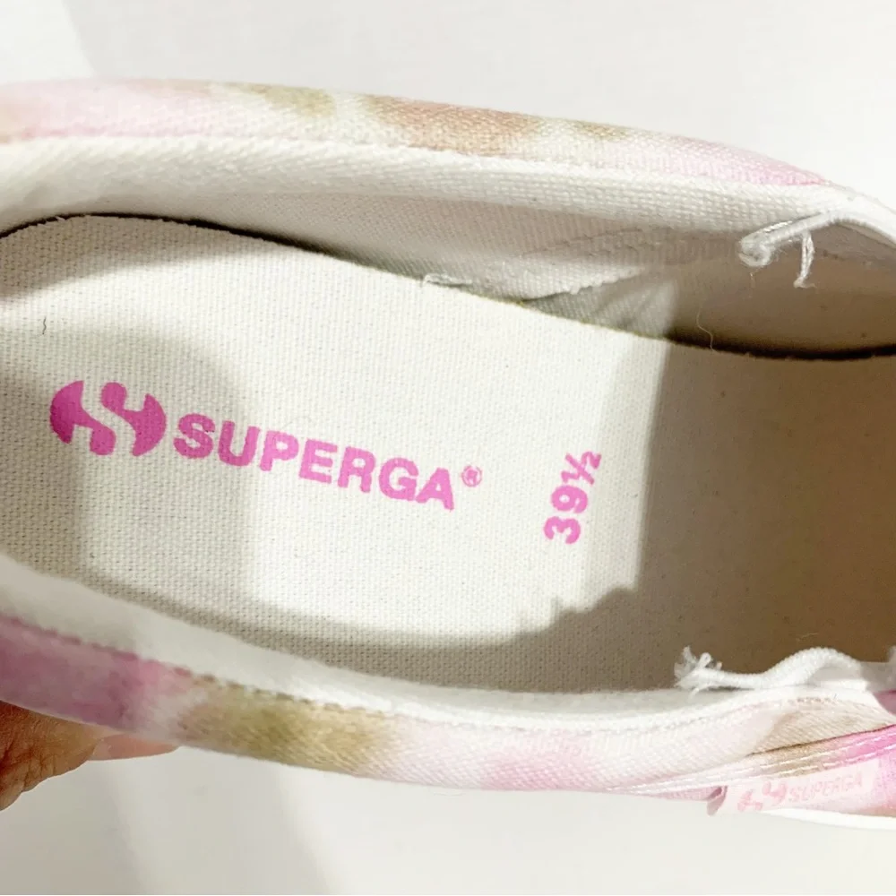 The Superga® 2306 Canvas Tie Dye Print Slip On Platform Sneakers Side Gussets 🩷